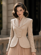 Vintage Double‑Breasted Wool Blazer