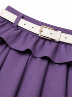 Vintage Ruffled High Waist Swing Skirt