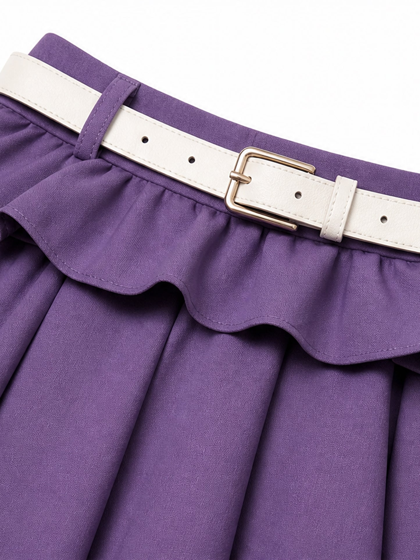 Vintage Ruffled High Waist Swing Skirt