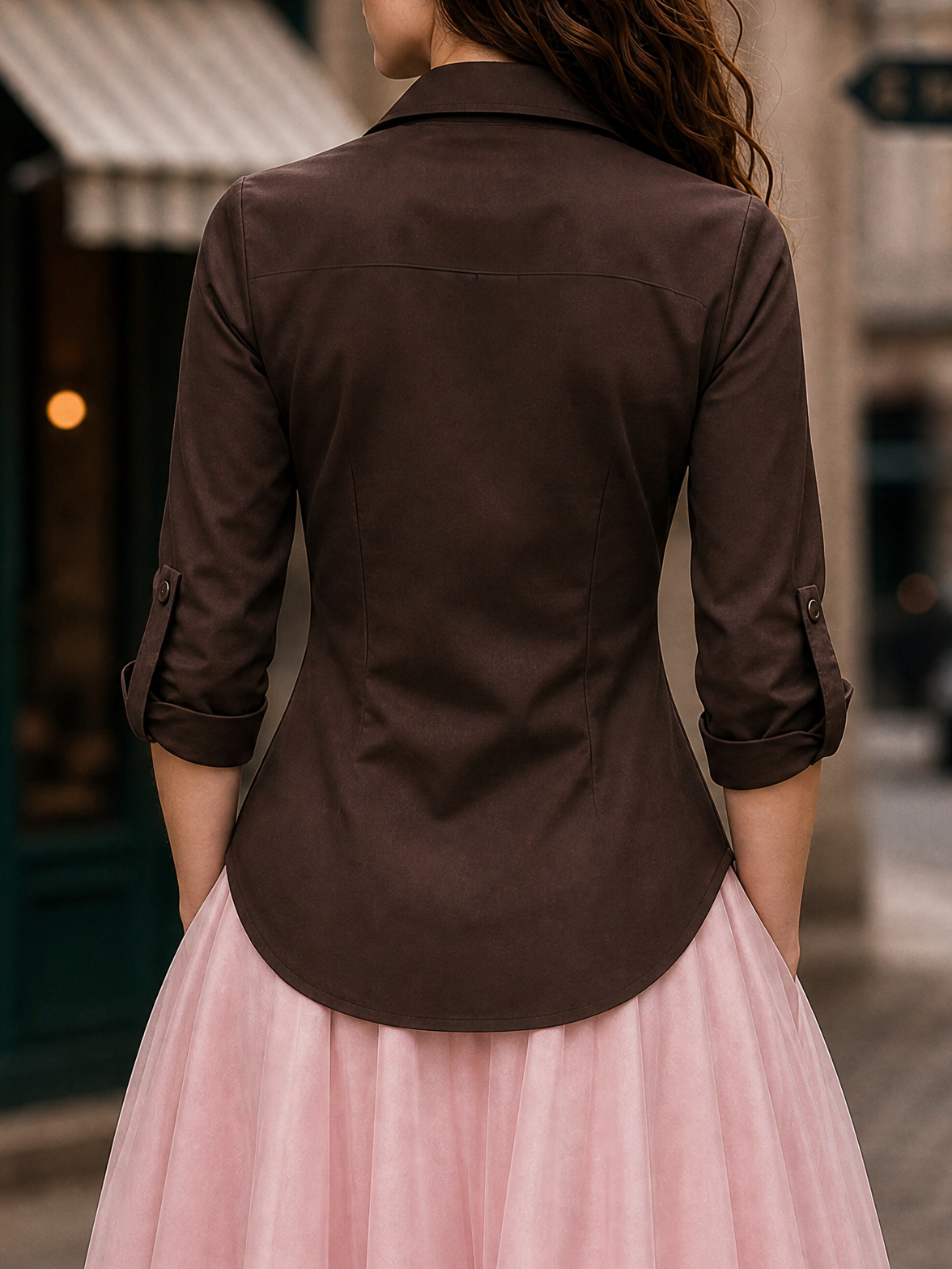 Vintage Lace Hollow-out Tape Cuffed Blouse