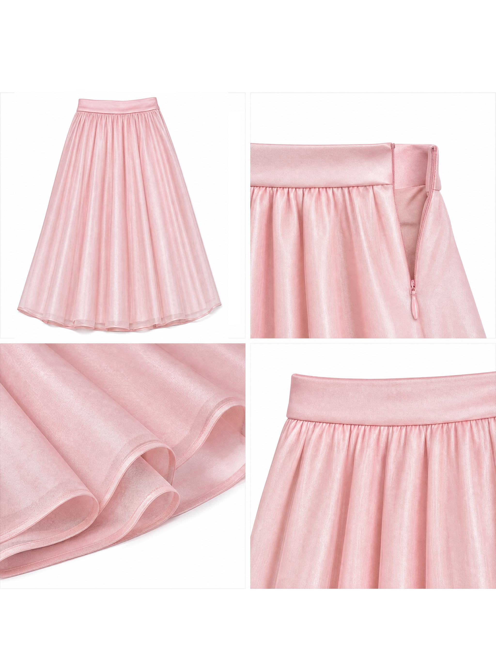 Vintage Glitter Thread A-line Full Maxi Skirt