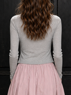 Vintage Curved Hem Cami & Cardigan 2-Piece Set Tops