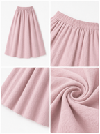 Vintage Elastic High Waist Gathered Maxi Skirt