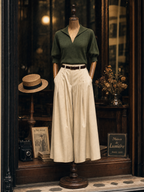 Vintage Loose Pleated Casual Cropped Suit Pants