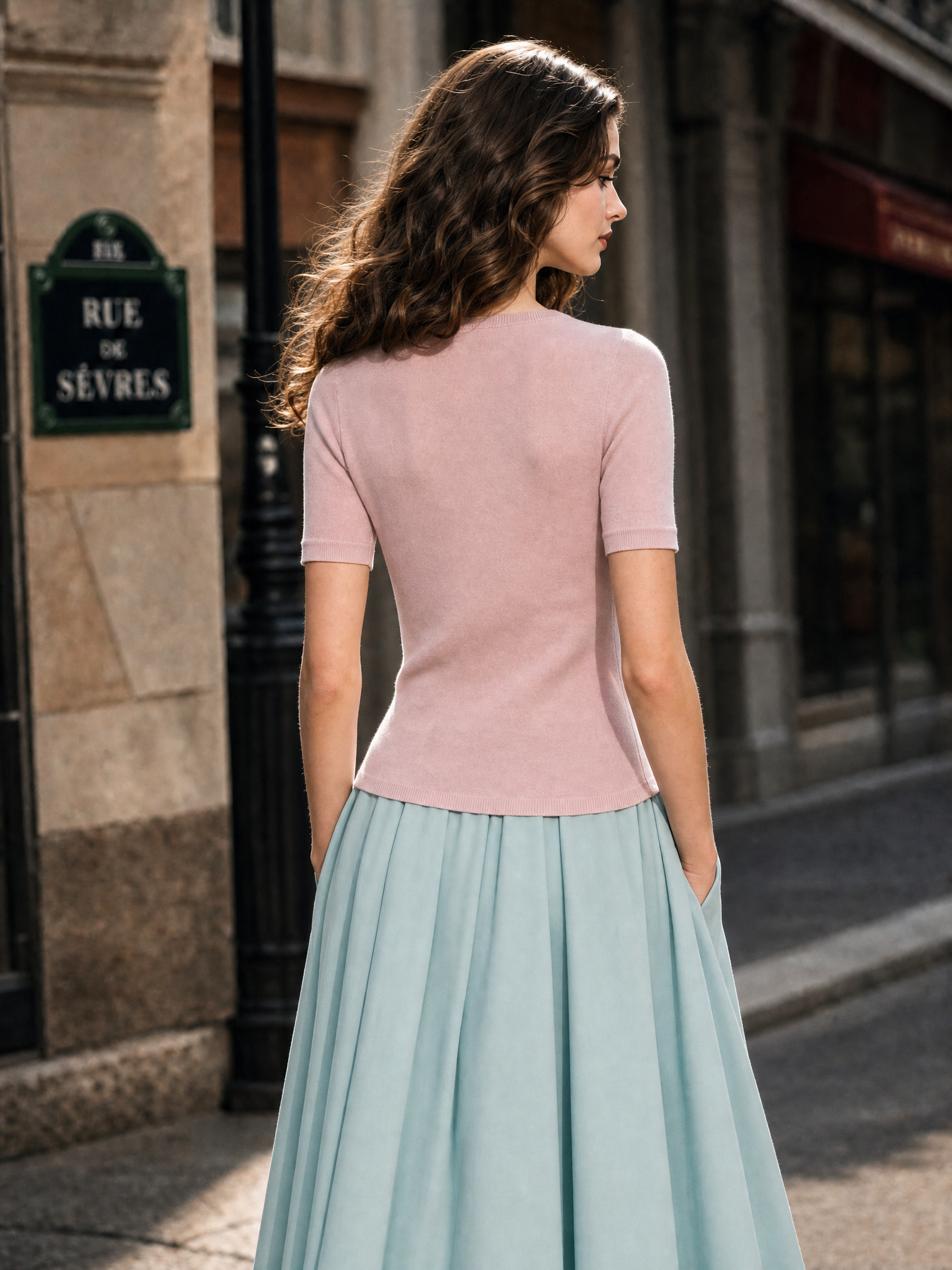 Vintage Tone Crew Neck Short Sleeve Knit Top