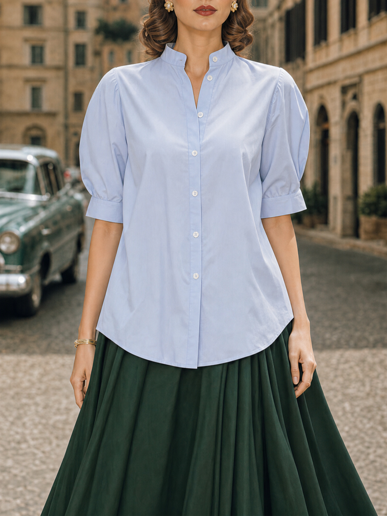 Vintage Fresh Minimalist Versatile Blouse