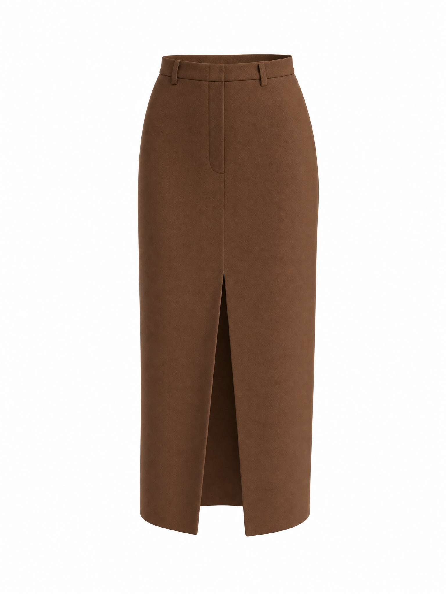 Vintage High Waist Slit Straight Maxi Skirt