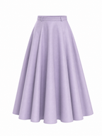 Vintage Pleated Satin Maxi Skirt