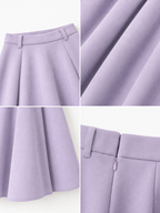 Vintage Pleated Satin Maxi Skirt