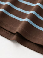 Vintage Striped T-Shirt With Shawl Two-Piece Top