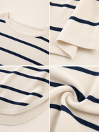 Vintage Striped Batwing Sleeve Knit Top