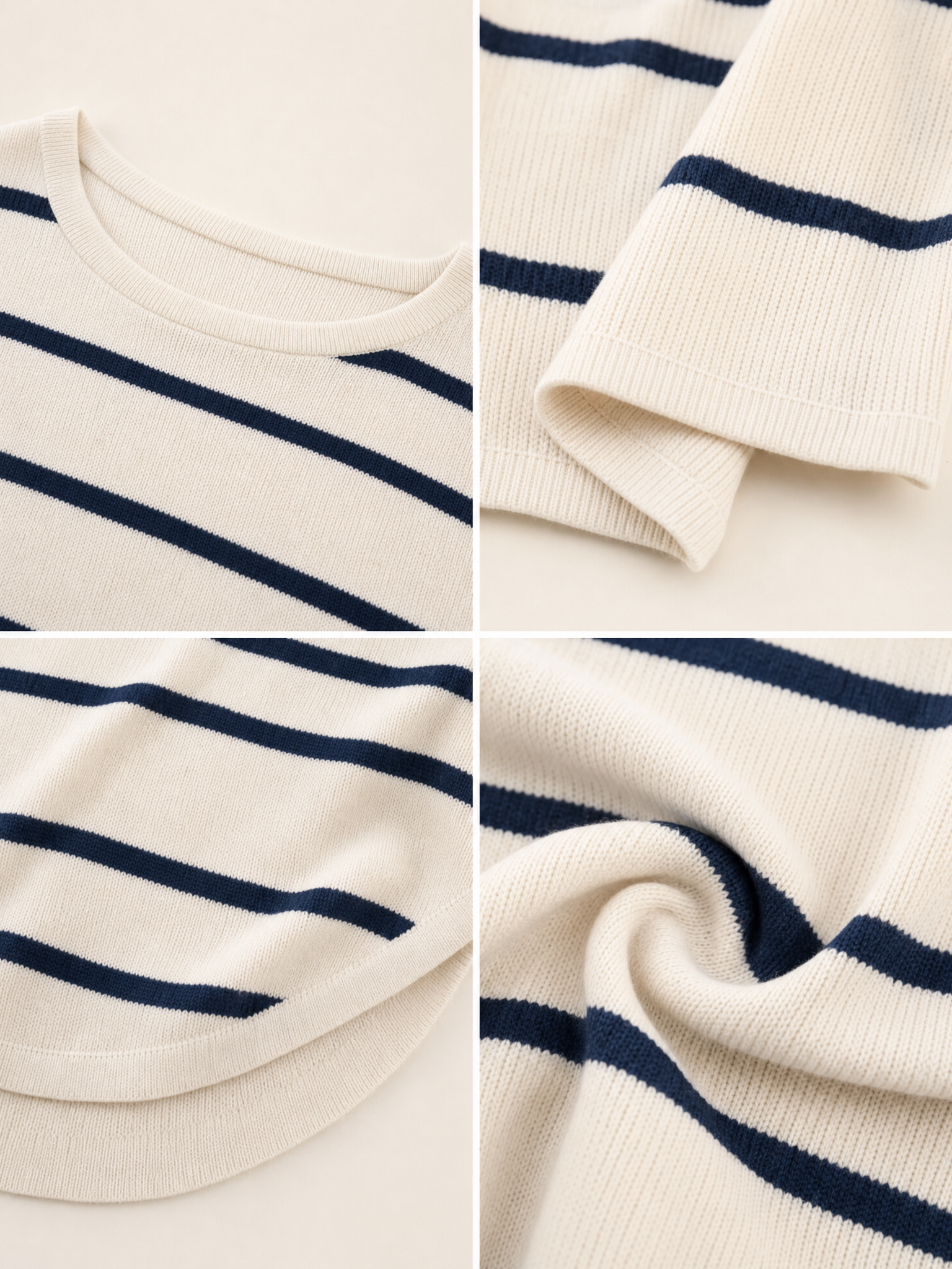 Vintage Striped Batwing Sleeve Knit Top