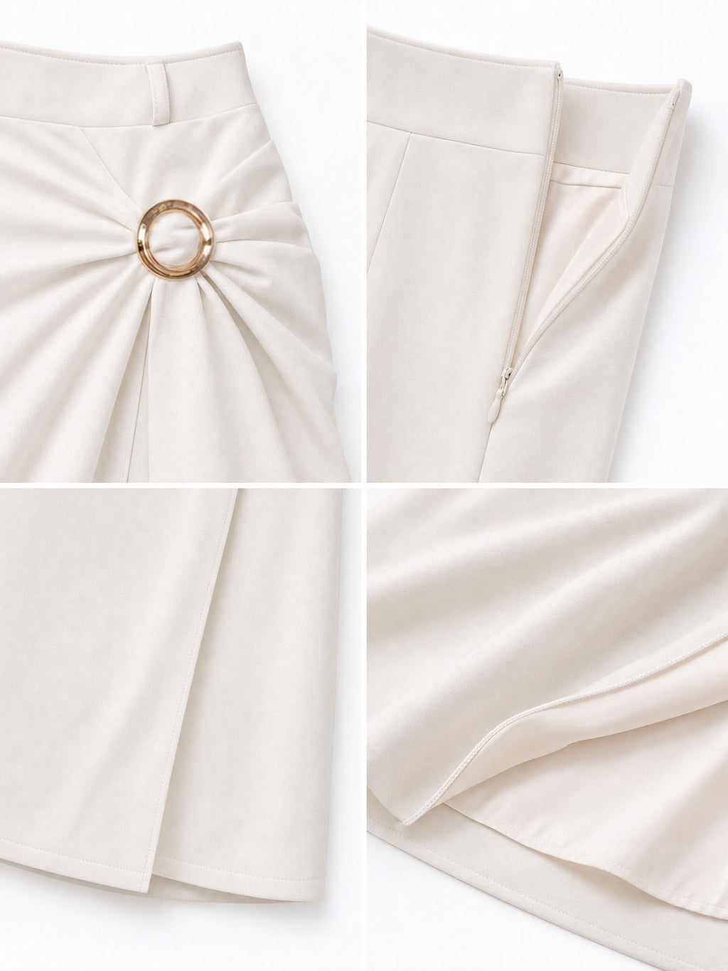 Vintage Metal Buttons Tie Front Straight Maxi Skirt