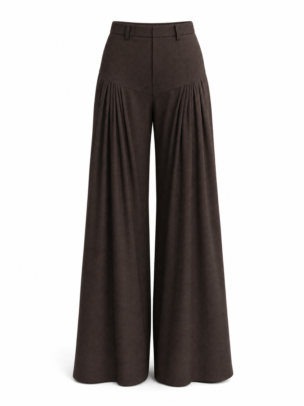 Vintage Draped Pleated Casual Wide-Leg Pants