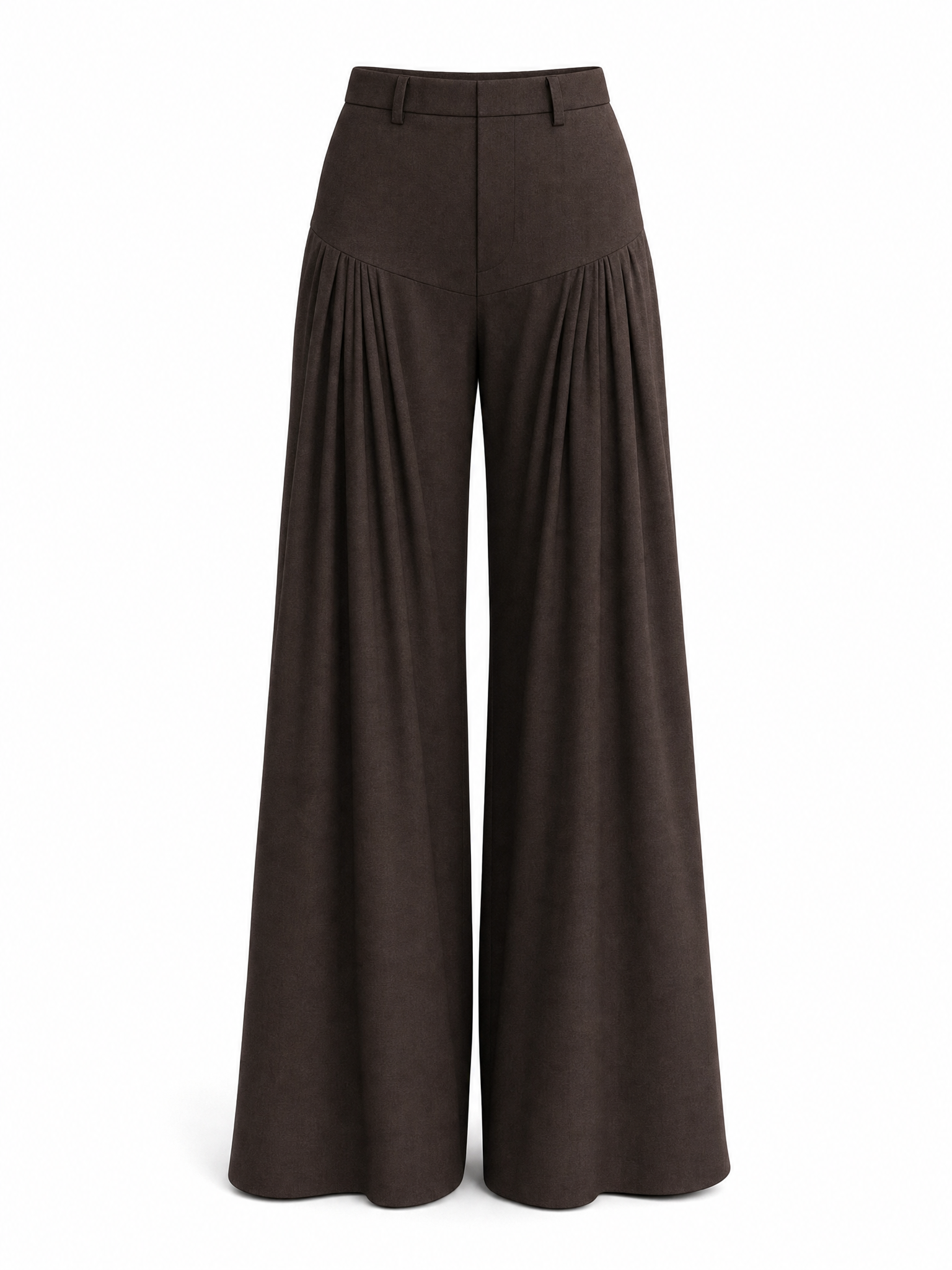 Vintage Draped Pleated Casual Wide-Leg Pants