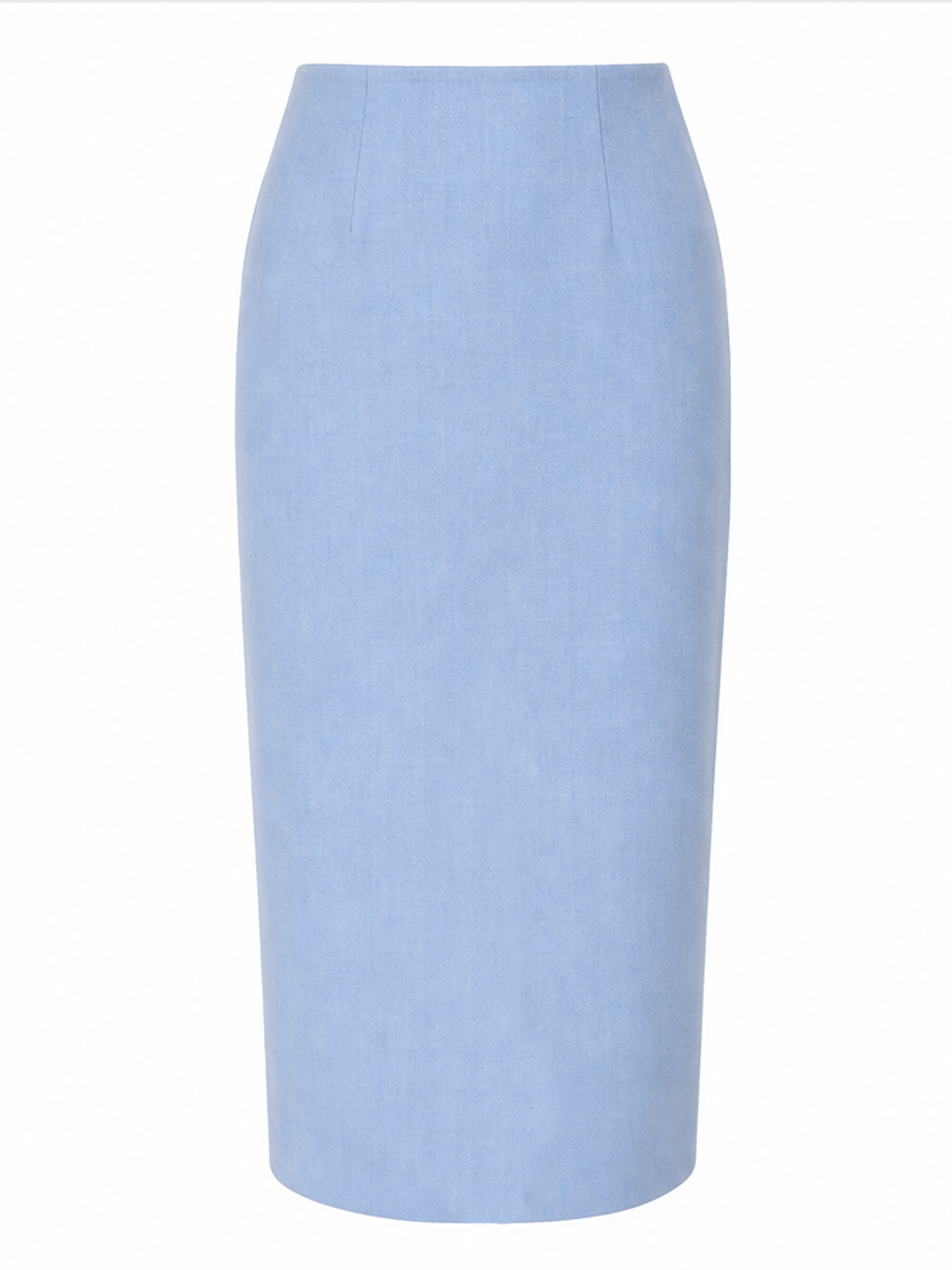Vintage Minimalist Solid Color Straight Commuter Midi Skirt