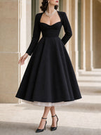 Vintage Strapless Maxi Skirt & Cropped Coat Two-Piece Set