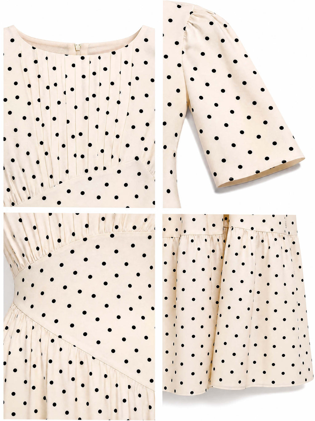 Vintage Polka Dot Tiered Maxi Dress