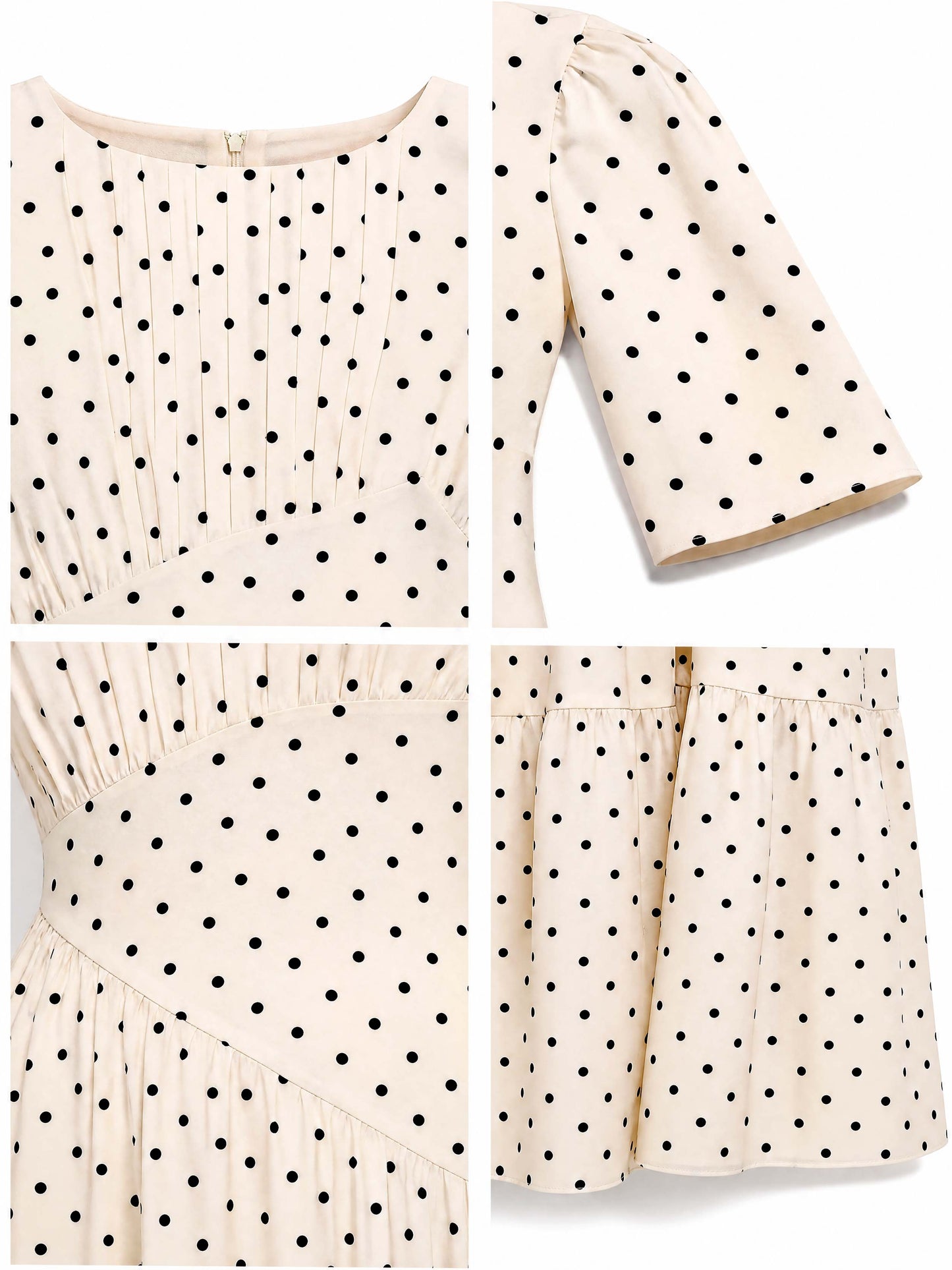 Vintage Polka Dot Tiered Maxi Dress
