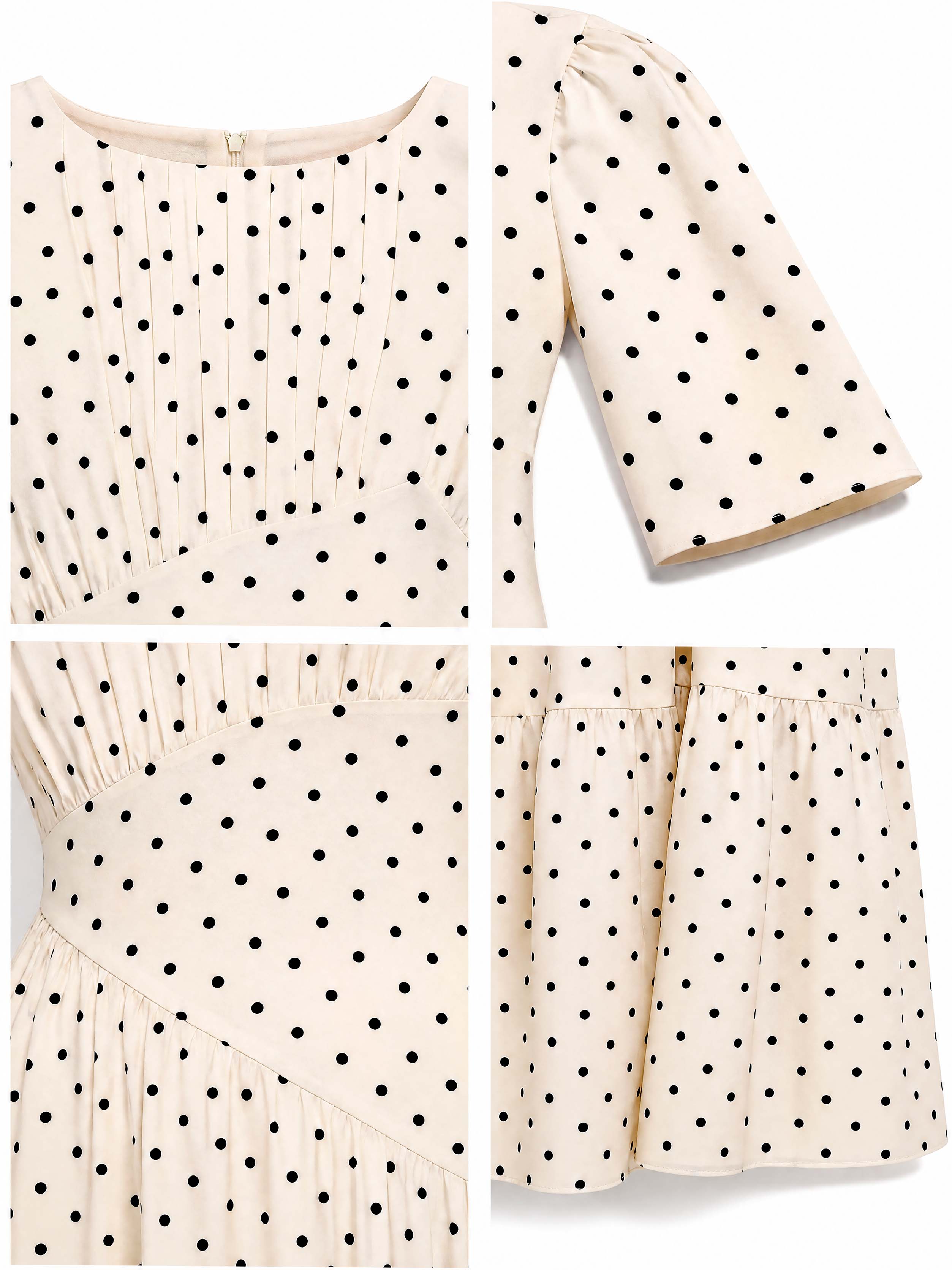 Vintage Polka Dot Tiered Maxi Dress