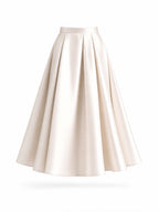 Vintage Satin Full Midi Skirt