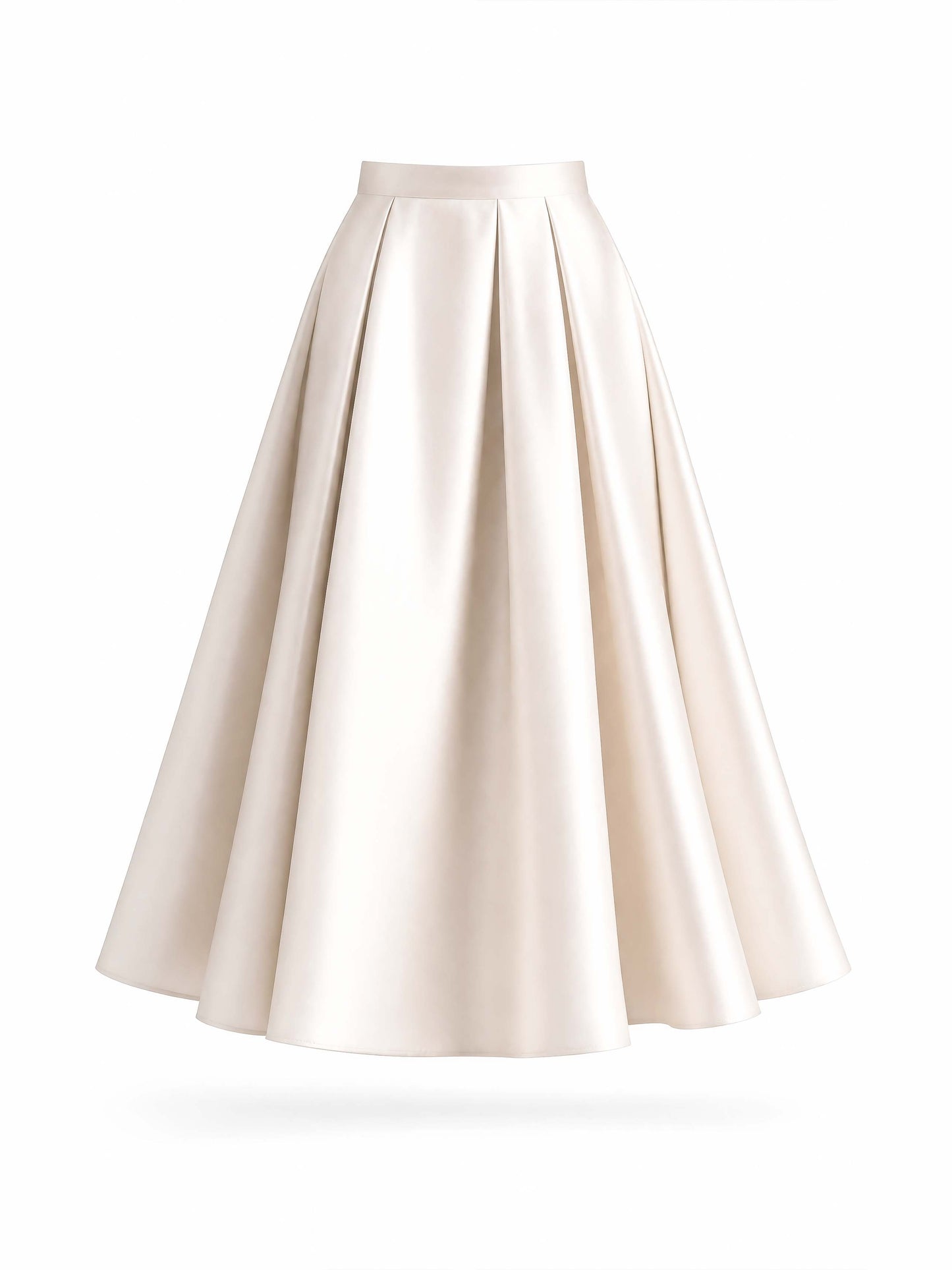 Vintage Satin Full Midi Skirt
