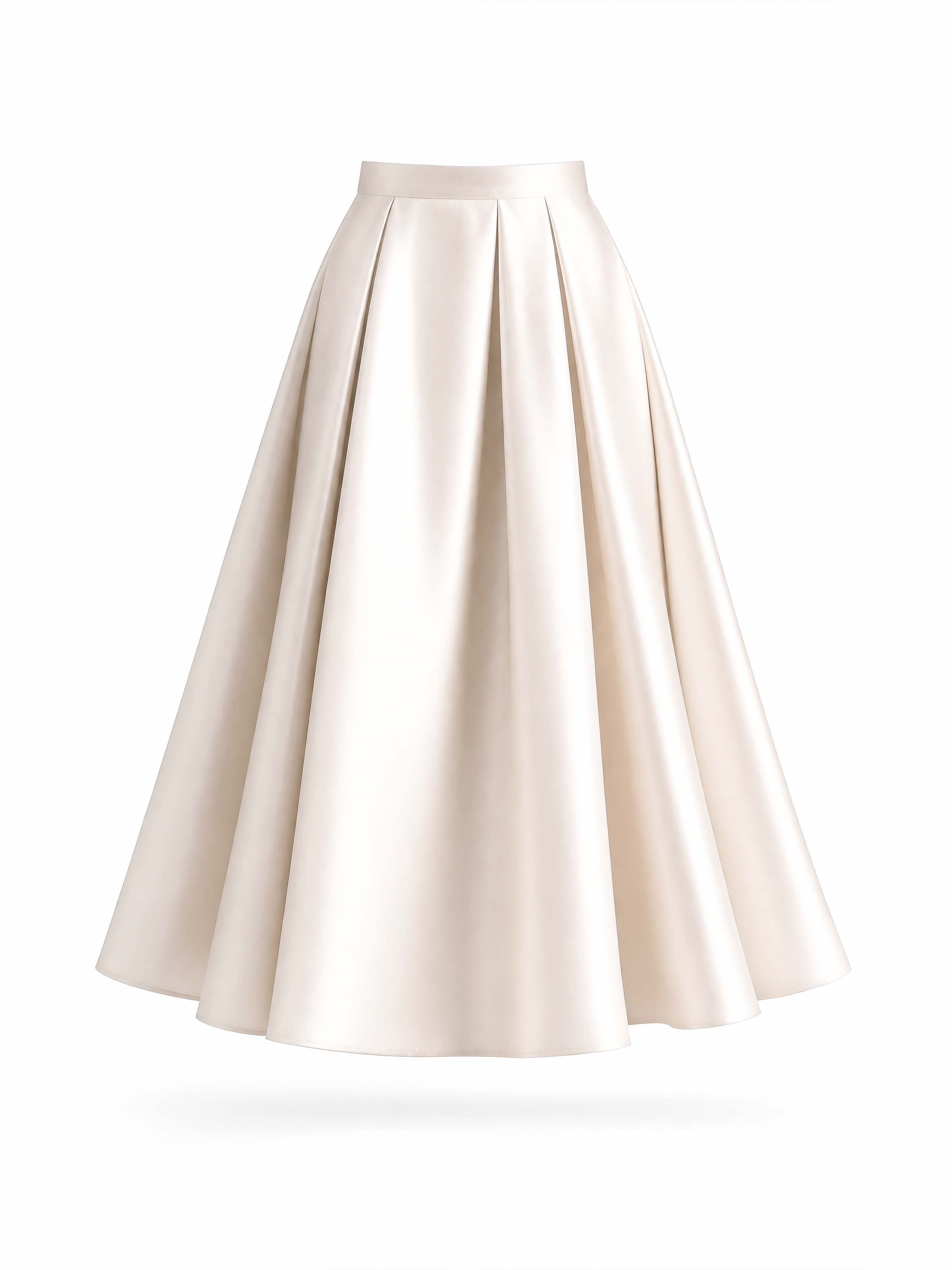 Vintage Satin Full Midi Skirt