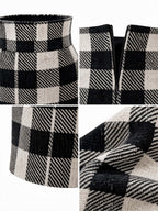 Vintage Check High Waist Pencil Midi Skirt