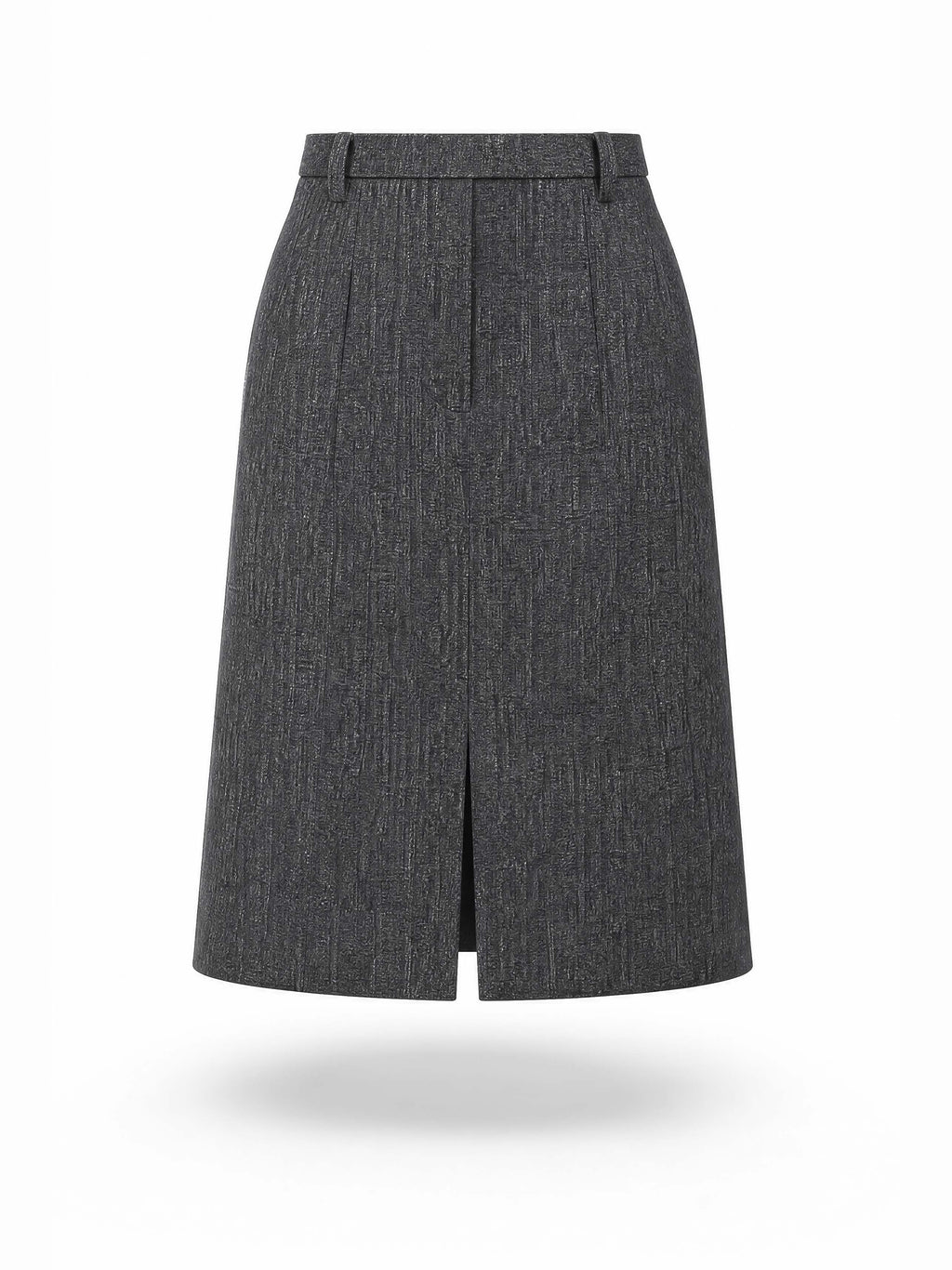 Vintage Front Slit Suit Midi Skirt