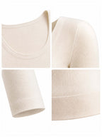 French Simple Scoop Neck Ribbed Slim Knit Top