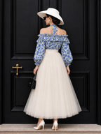 Vintage High Waist Tulle Full Maxi Skirt