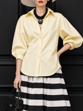 Vintage Classic Half Sleeves Blouse