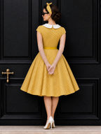 Vintage Polka Dot Swing Skirt & Cardigan Set
