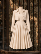 Vintage Swing Cami Dress & Blazer Two-Piece Set