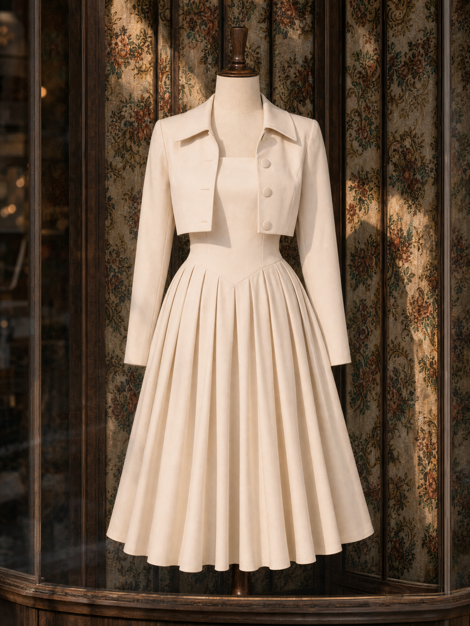 Vintage Swing Cami Dress & Blazer Two-Piece Set