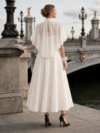 Vintage Chiffon Shrug Top & Dress Two-Piece Set