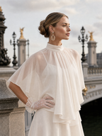Vintage Chiffon Shrug Top & Dress Two-Piece Set