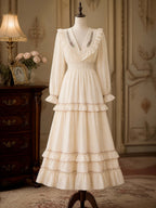 Vintage Ruffle Tiered Maxi Dress