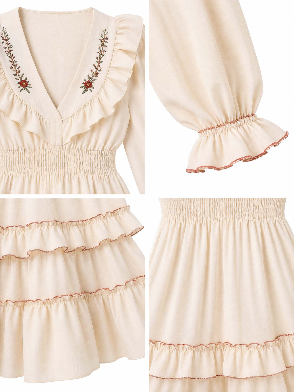 Vintage Ruffle Tiered Maxi Dress