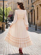 Vintage Ruffle Tiered Maxi Dress