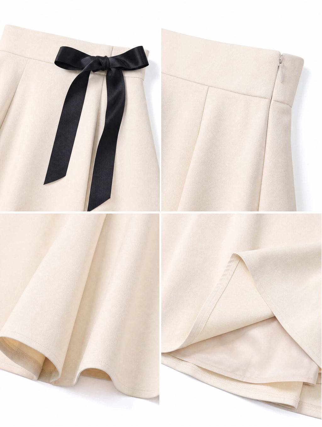 Vintage Bow Swing Midi Skirt