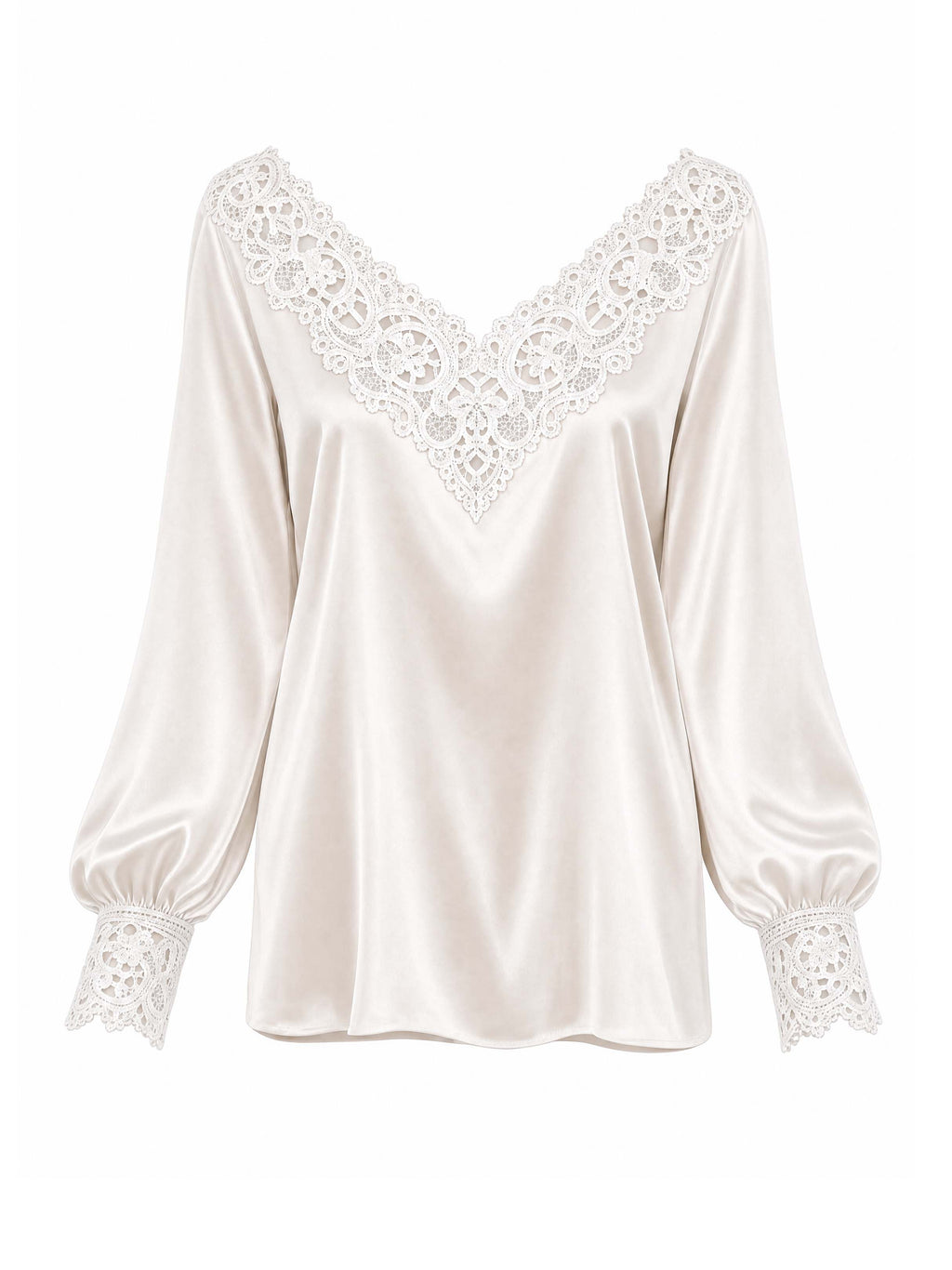 Vintage Palace Lace Satin Blouse