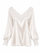 Vintage Palace Lace Satin Blouse