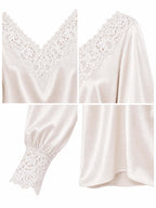 Vintage Palace Lace Satin Blouse