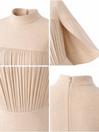 Retro Cape Sleeve Two‑Piece Outfit Pencil Midi Skirt