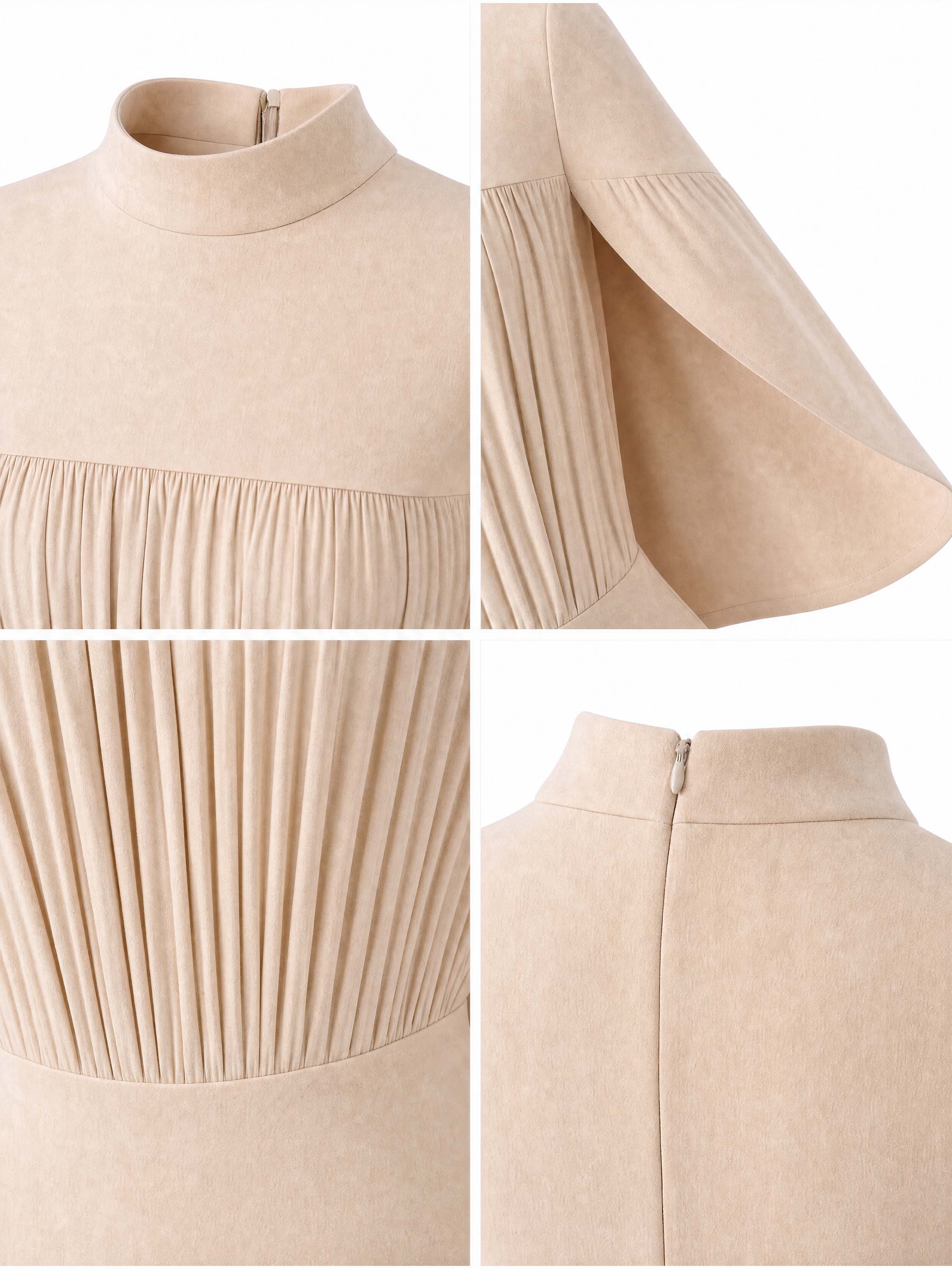 Retro Cape Sleeve Two‑Piece Outfit Pencil Midi Skirt