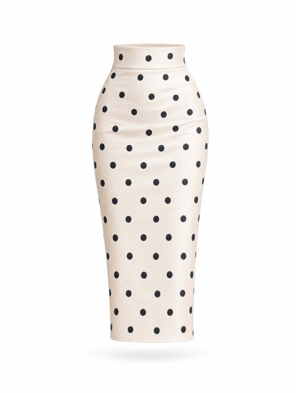 Vintage Polka‑Dot High Waist Bodycon Midi Skirt