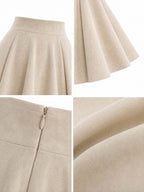 French Retro Vest A‑Line Long Skirt Matching Outfit