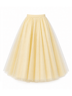 Vintage Tulle Full‑Skirt Midi Skirt