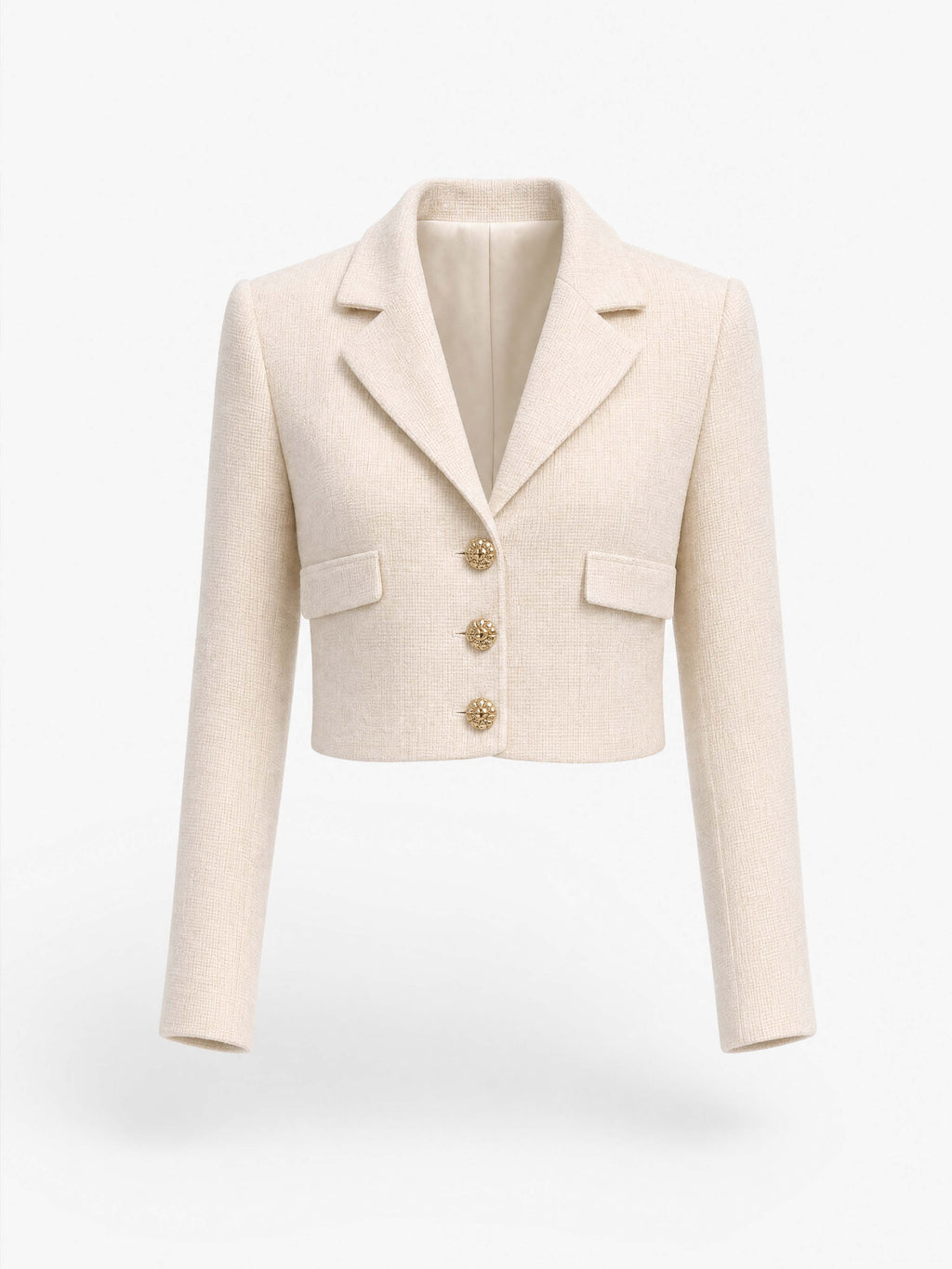 Vintage Cropped Blazer And Midi Pencil Skirt Two Piece Set